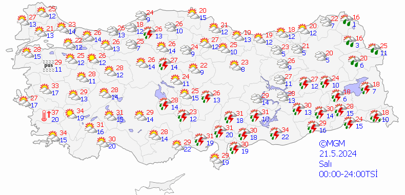 21 Mayıs Salı hava durumu İstanbul, Ankara, İzmir: Sıcaklıklar artıyor 1