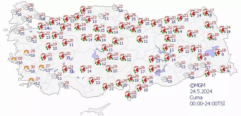 24 Mayıs Cuma Hava Durumu İstanbul, Ankara Ve İzmir