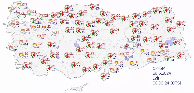 28 Mayıs Salı Hava Durumu! İstanbul Ve Ankara Yağışlı, İzmir’de Güneşli Bir Hava Bekleniyor