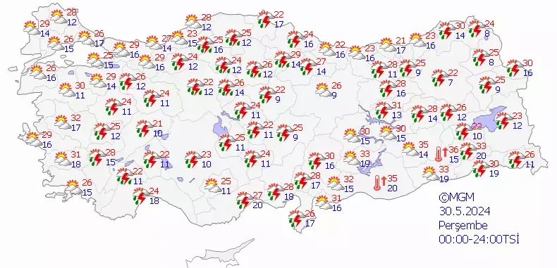 30 Mayıs Perşembe Hava Durumu nasıl, yağmur var mı?