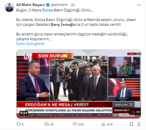 3 Mayıs Dünya Basın Özgürlüğü Günü'nde Gazeteci Barış Terkoğlu’na hapis cezası 4