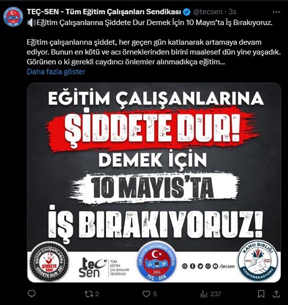 10 Mayıs (Yarın) okul var mı? Eğitim Sendikaları, iş bırakma grevine gidiyor 2