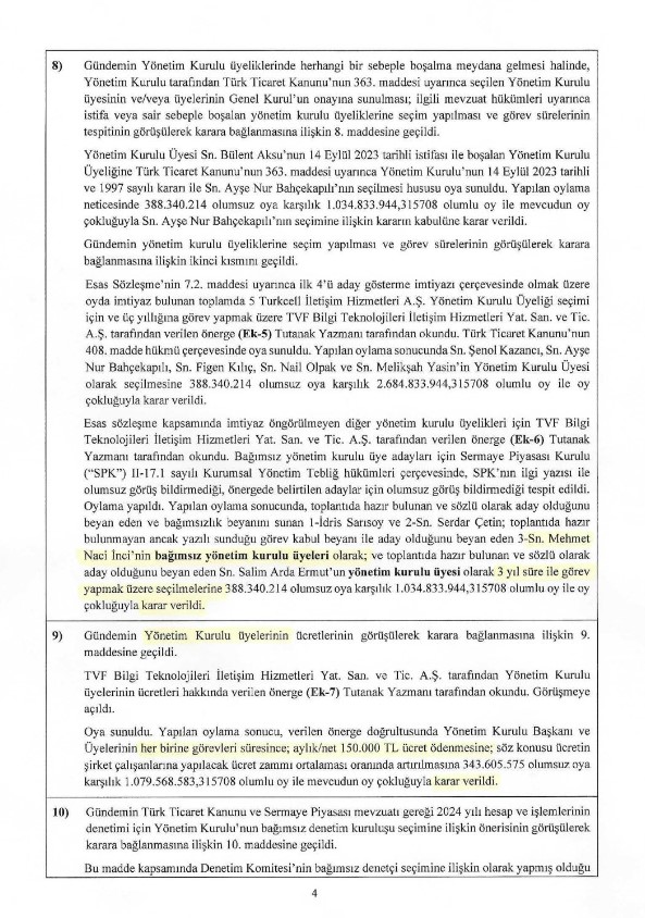 Turkcell’in yeni yönetim kurulu üyesi Boğaziçi Üniversitesi Rektörü Prof. Dr. Mehmet Naci, aylık 150 bin TL ücret alacak 3