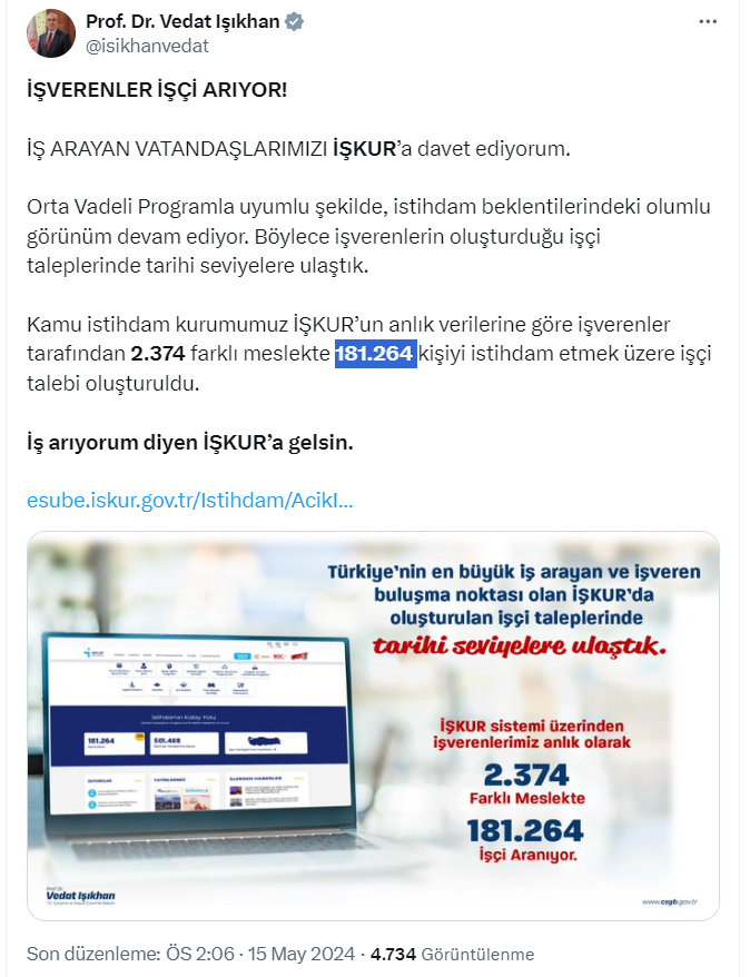 İŞkur’da Işverenler 181 Bin 264 Işçi Alım Ilanı Açtı! İŞkur Iş Başvurusu Nasıl Yapılır?