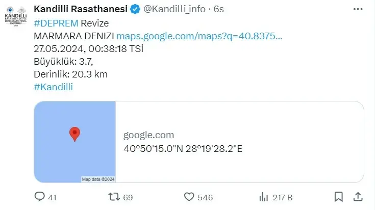 İstanbul Büyükçekmece’de Deprem Mi Oldu? 27 Mayıs İstanbul Depremi Kaç şiddetinde?