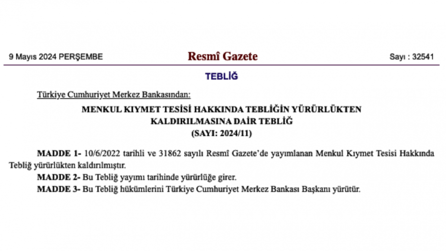 TCMB menkul kıymet tesisi düzenlemesini yürürlükten kaldırdığını Resmi Gazete’de bildirdi 2