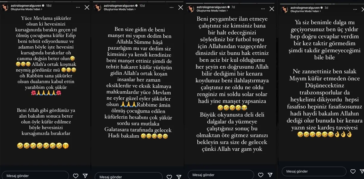 Astrolog Meral Güven Instagram açıklamaları