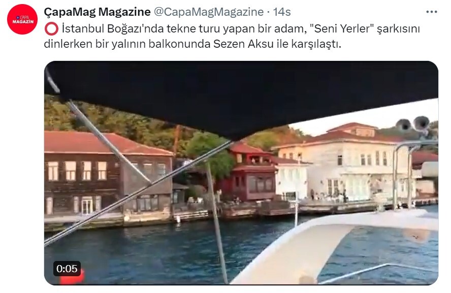 “seni Yerler” şarkısıyla Tekne Turu Yapanlar Sezen Aksu’yu Gökte Ararken Yalı Balkonunda Buldu