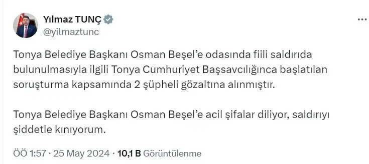 Tonya Belediye Başkanı Osman Beşel Hangi Partiden?