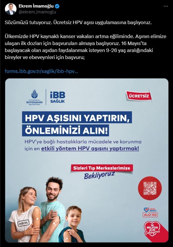 Yaklaşık 10 Bin Lira Olan Hpv Aşısı İbb’de ücretsiz! İşte, Başvuru şartları