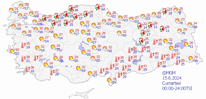 15 Haziran Cumartesi hava durumu nasıl, yağmur var mı?