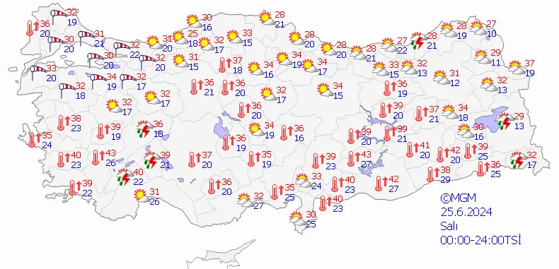 25 Haziran Salı hava durumu nasıl, sıcaklıklar düşüyor mu, yağmur var mı?