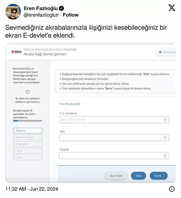 e-devlet akraba silme nasıl yapılır