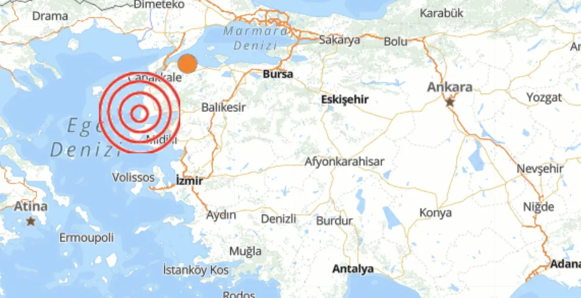 Ege Denizinde Deprem Meydana Geldi, şiddeti 3.2 Olan Deprem