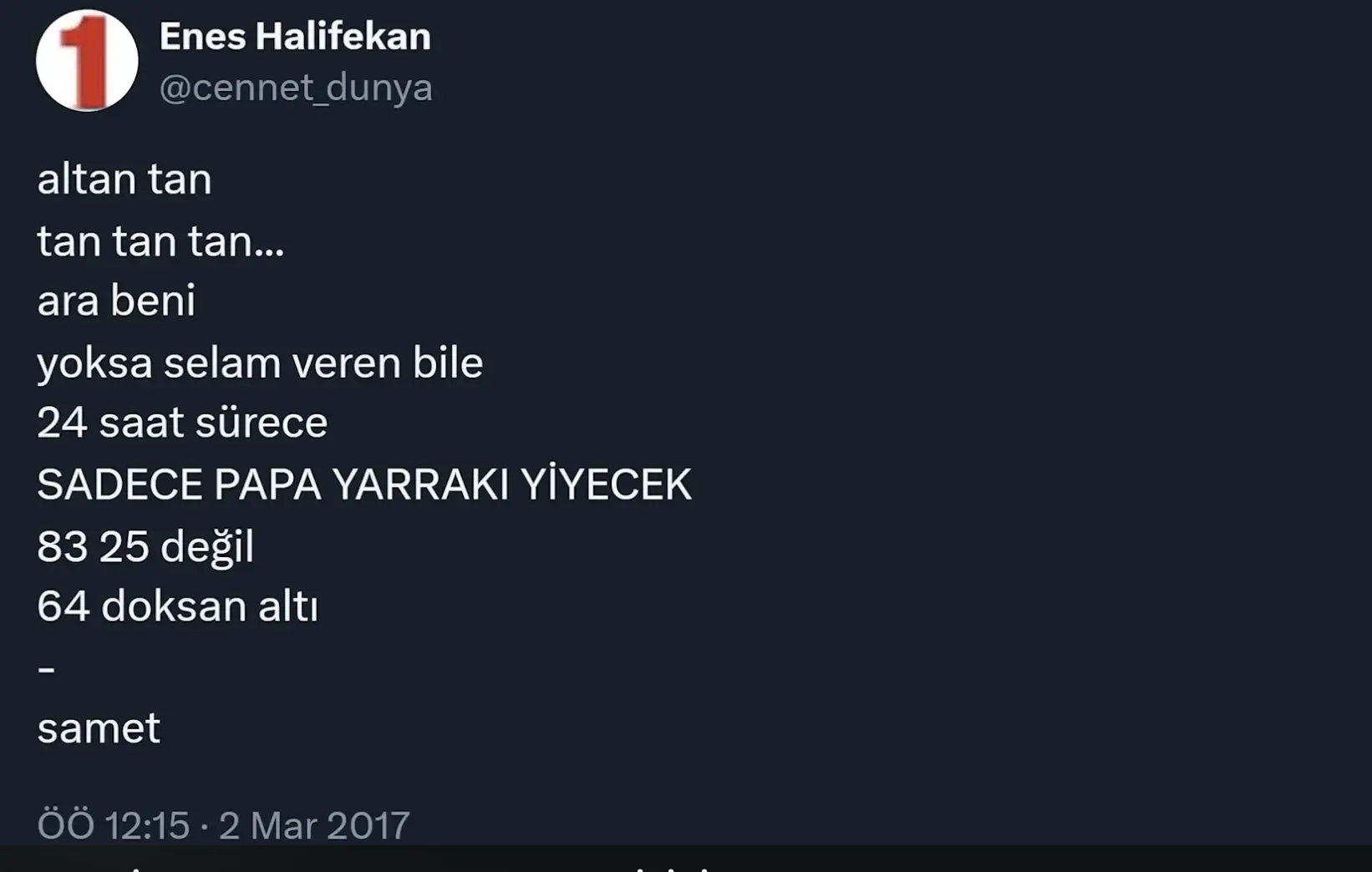 Enes Halifekan İTÜ Samet Öztürk kimdir?