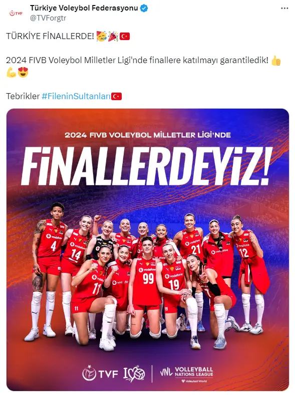 Filenin Sultanları Milletler Ligi’nde Finallere Katılmayı garantiledi