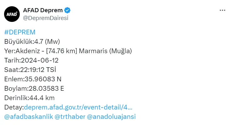 Denizli'de deprem mi oldu? En son deprem nerede oldu?