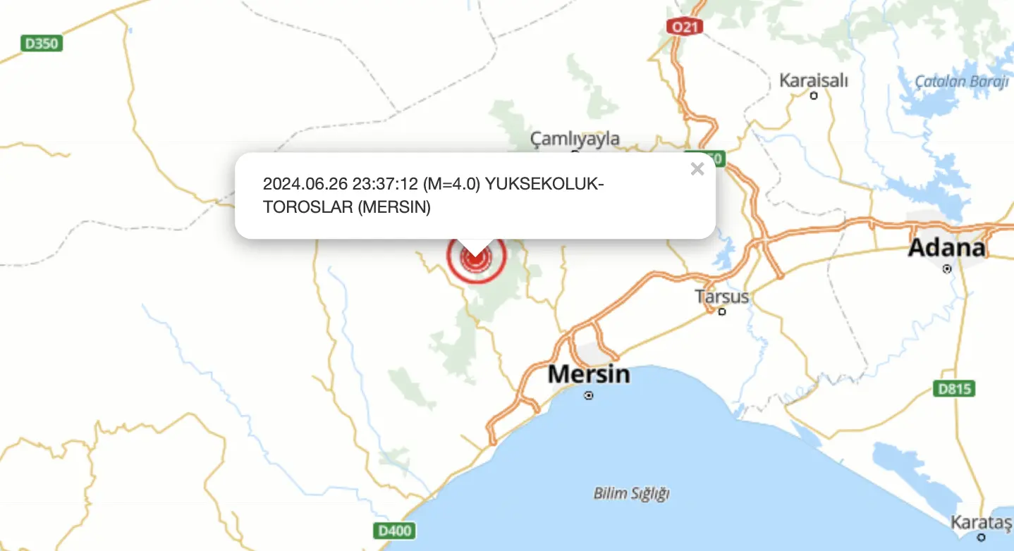 Mersin'de deprem mi oldu?