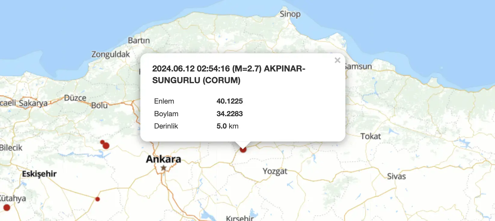 Son Depremler: Kahramanmaraş’ta 3.2 , Çorum’da 2.7 şiddetinde Deprem Meydana Geldi