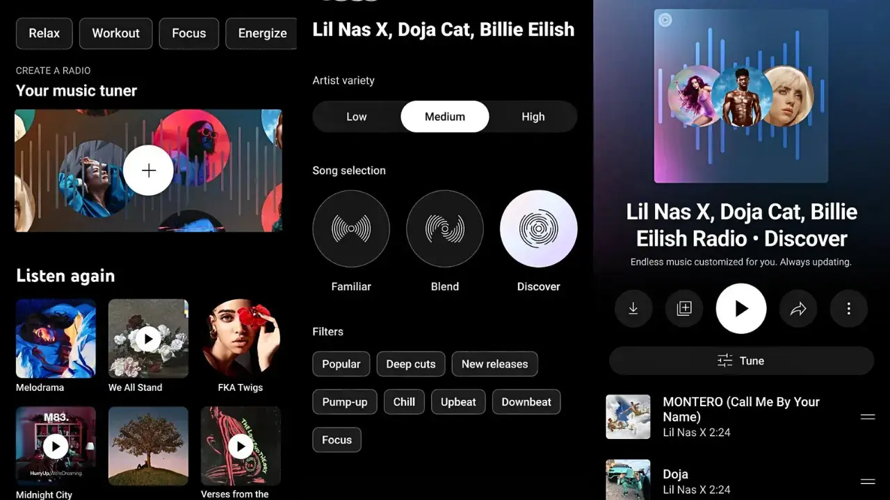 Youtube Music web site özellikleri neler?