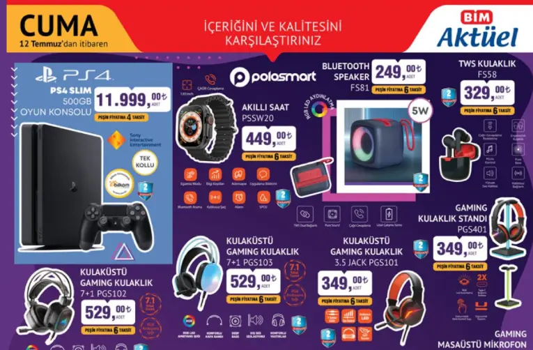 BİM PS4 Slim 500 gb ne kadar? Sony PS4 Slim özellikleri neler