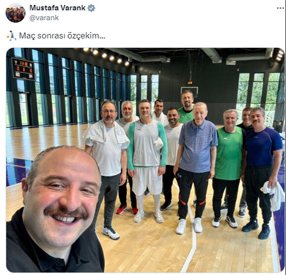 Cumhurbaşkanı Erdoğan siyasete spor arasını basketbol maçıyla verdi - 1. Resim