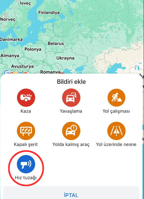 Google Haritalar radar bilgisi artı işaretinden aktif ediliyor - 2. Resim