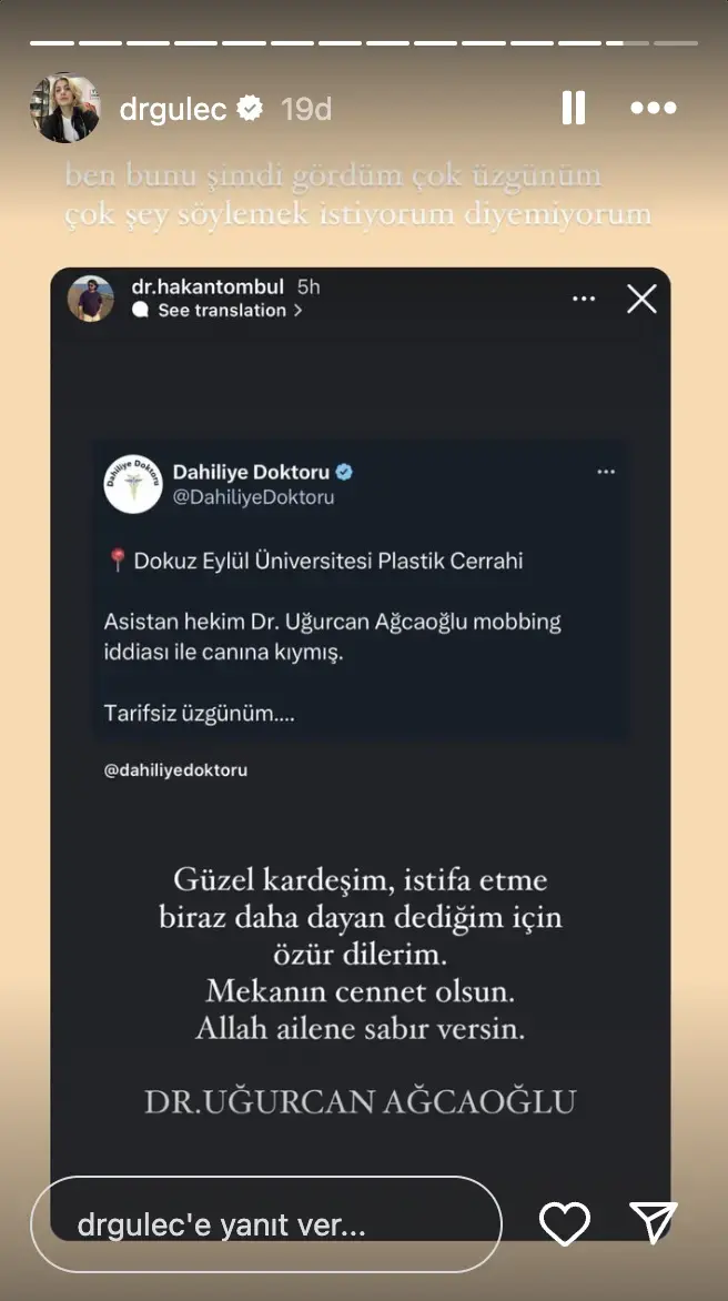 Dokuz Eylül Üniversitesi intihar eden doktor kim