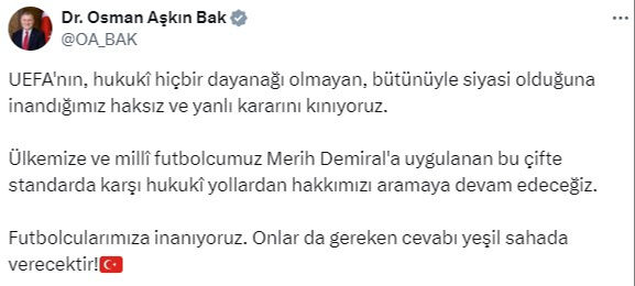 UEFA'nın Merih Demiral'a verdiği 2 maç men cezası 'Batı’nın ikiyüzlülüğü' iddialarına yol açtı - 5. Resim