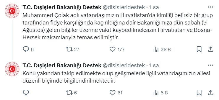 Muhammed Çolak kaçırılma fidye 