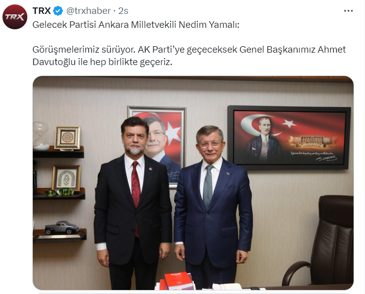 Gelecek Partisi Ankara Milletvekili Nedim Yamalı kimdir