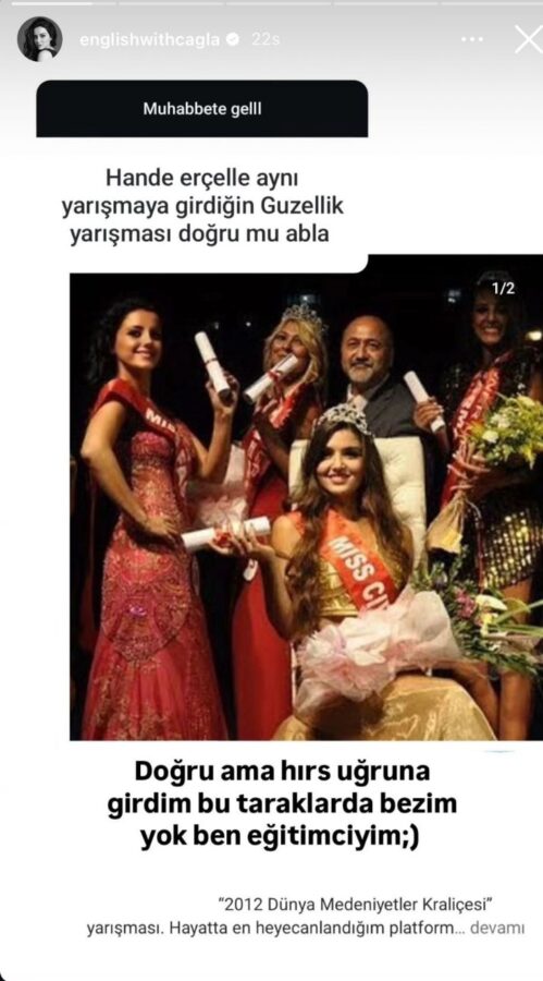 Çağla Aydoğdu güzellik yarışması
Hande Erçel güzellik yarışması