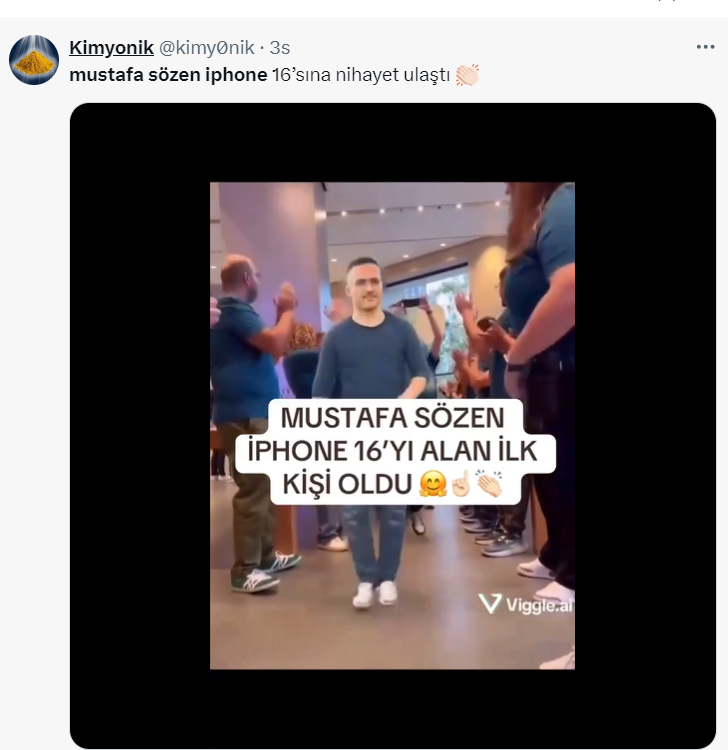 CZN Burak Mustafa Sözen'e iPhone 16 sürprizi