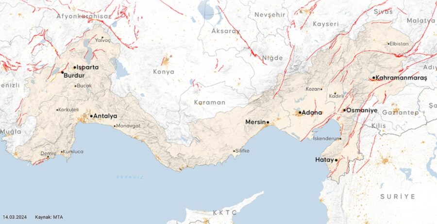 Ecemiş fay hattı hangi illerden geçiyor