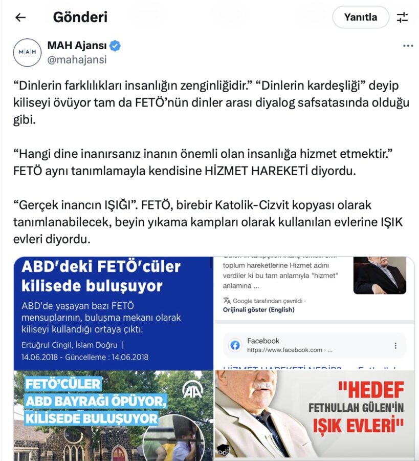 Kızılcık Şerbeti dinler arası diyalog FETÖ bağlantısı