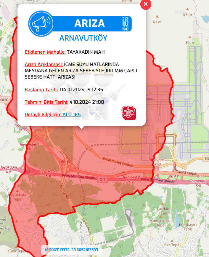 4 Ekim Arnavutköy su kesintisi ne zaman gelecek