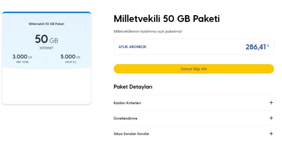 Turkcell milletvekili tarifesi ne kadar kaç tl