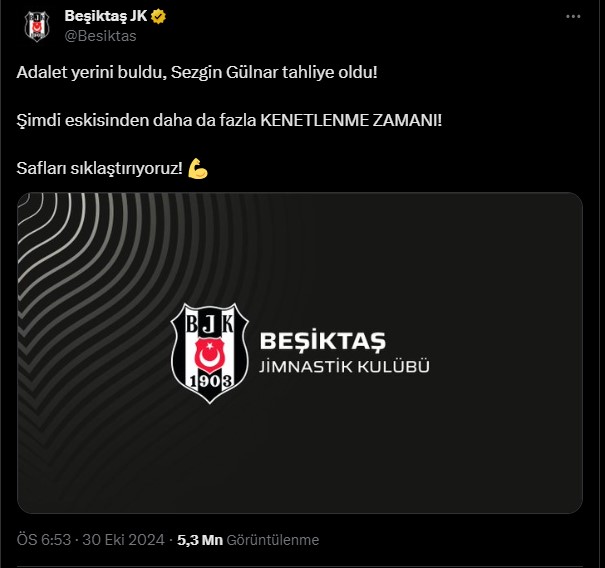 beşiktaş hasan arat sezgin gülnar tahliye