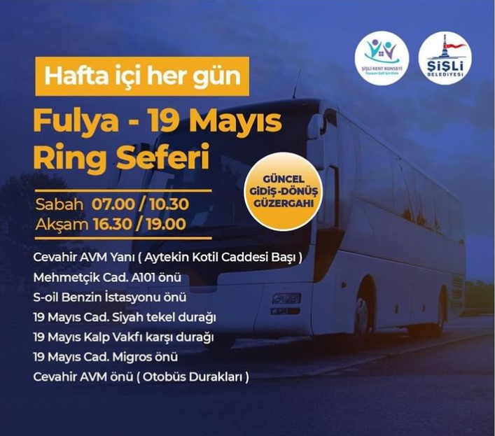 şişli ring servisi saatleri