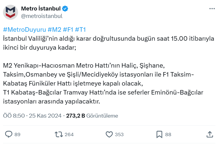 Metro açıldı mı 2025