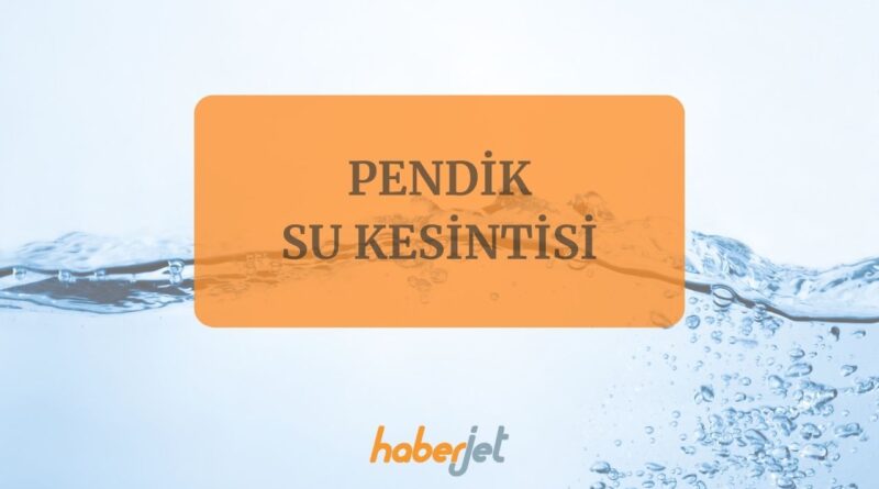 Pendik su kesintisi 4 Kasım