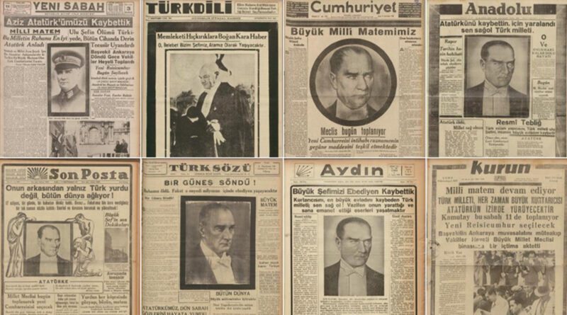 10 Kasım 1938 gazete manşetleri