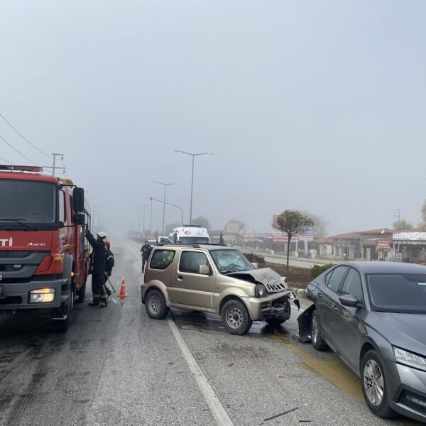 Kula'da Sisli Hava Sonucu Trafik Kazası-2