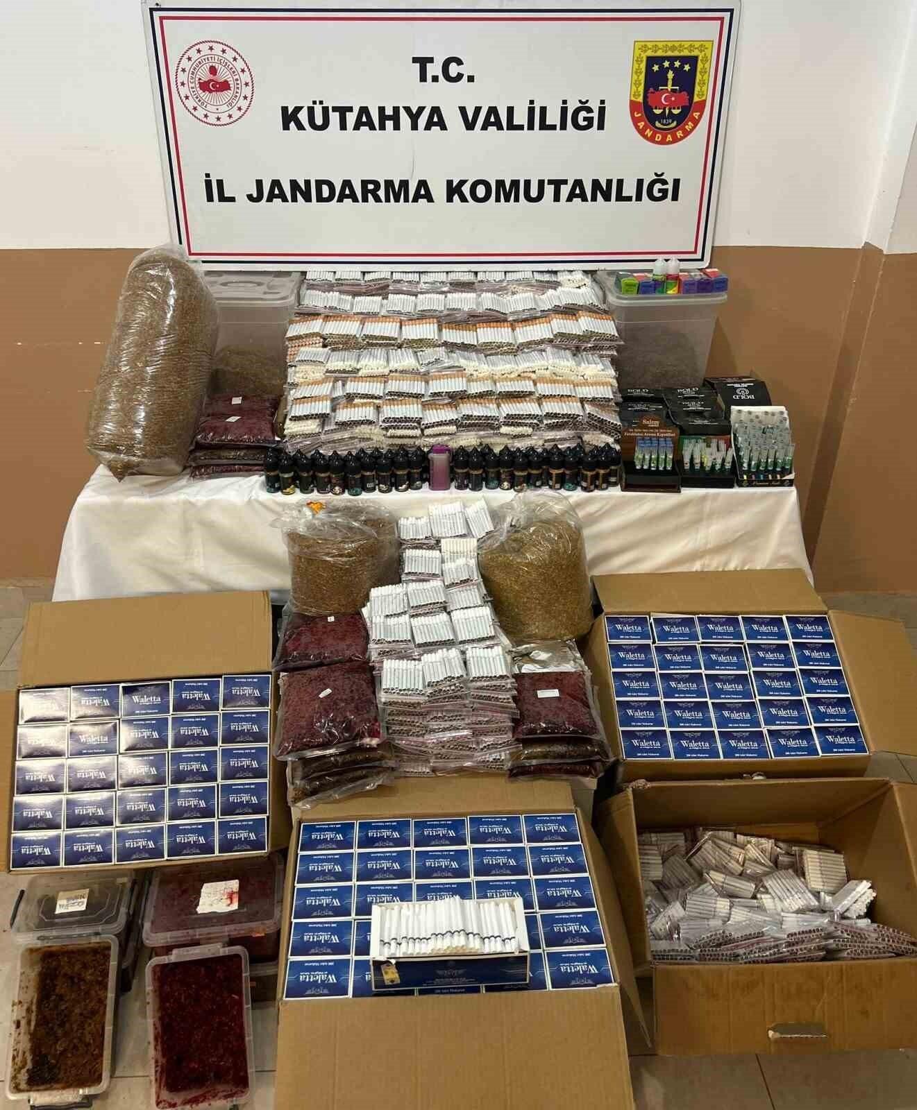 Kütahya Jandarması Kaçak Tütün ve Tütün Ürünlerine Darbe Vurdu