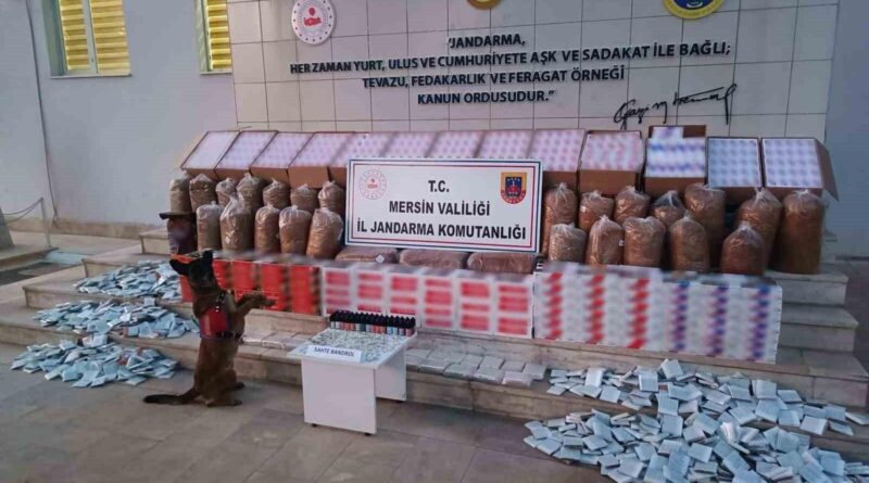 Mersin'de Jandarma, Sahte Bandrollü 208 Bin Makaron ve Tütün Ele Geçirdi 1