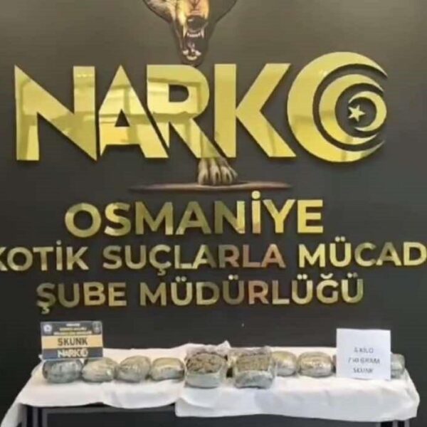 Osmaniye'de 6 kilo skunk ele geçirildi-1