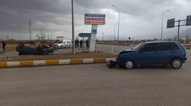 Seydişehir'de Otomobil Çarpışması Bir Kişi Yaralandı 1