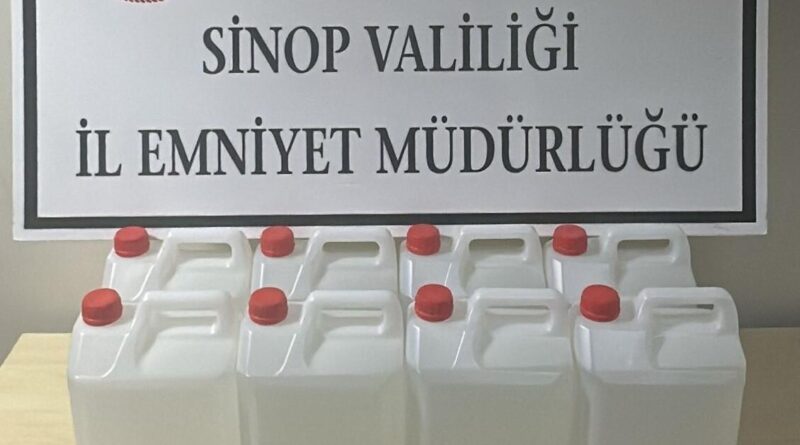 Sinop'ta 40 litre etil alkol ele geçirildi 1