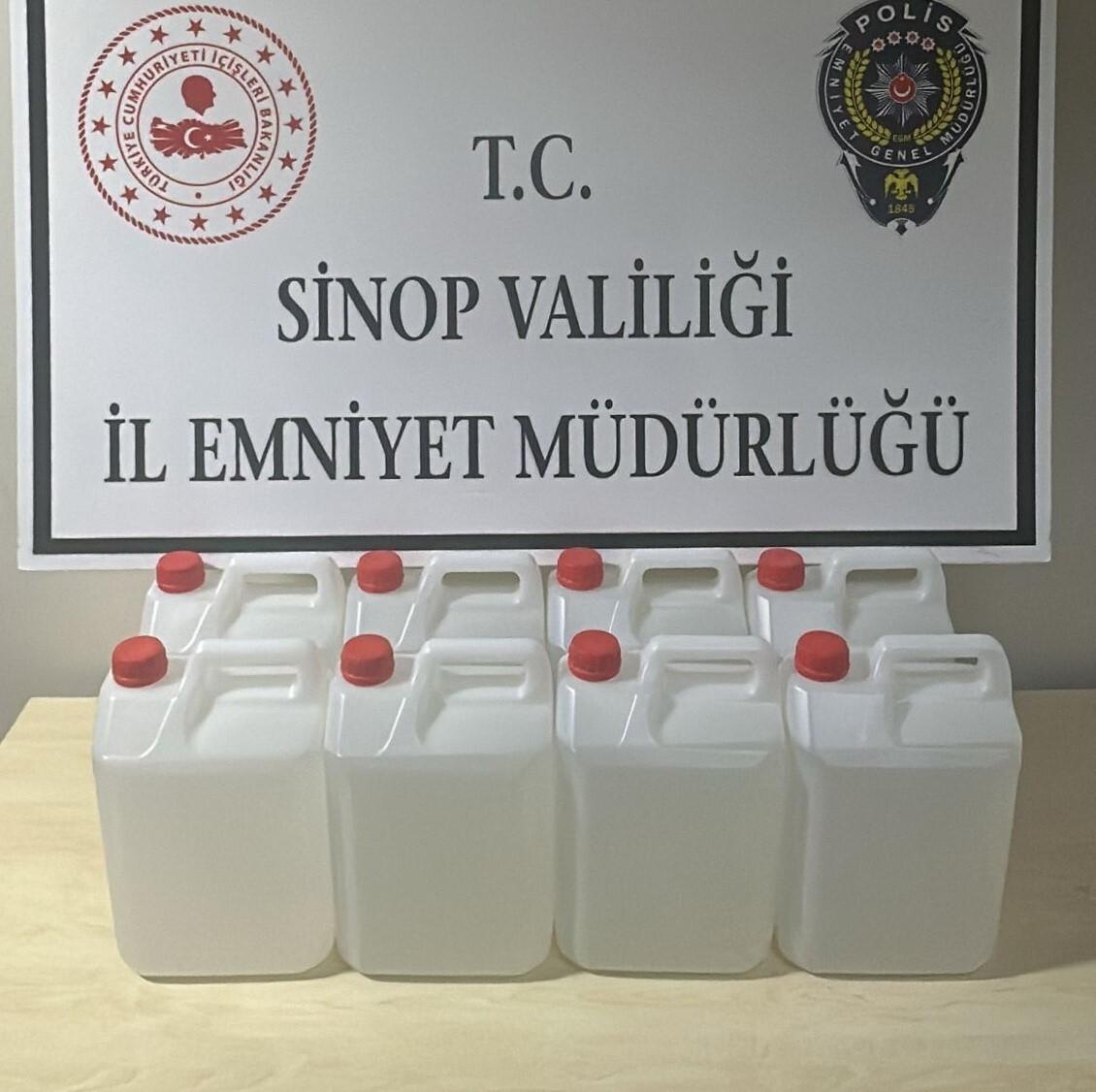 Sinop’ta 40 Litre Etil Alkol Ele Getirildi