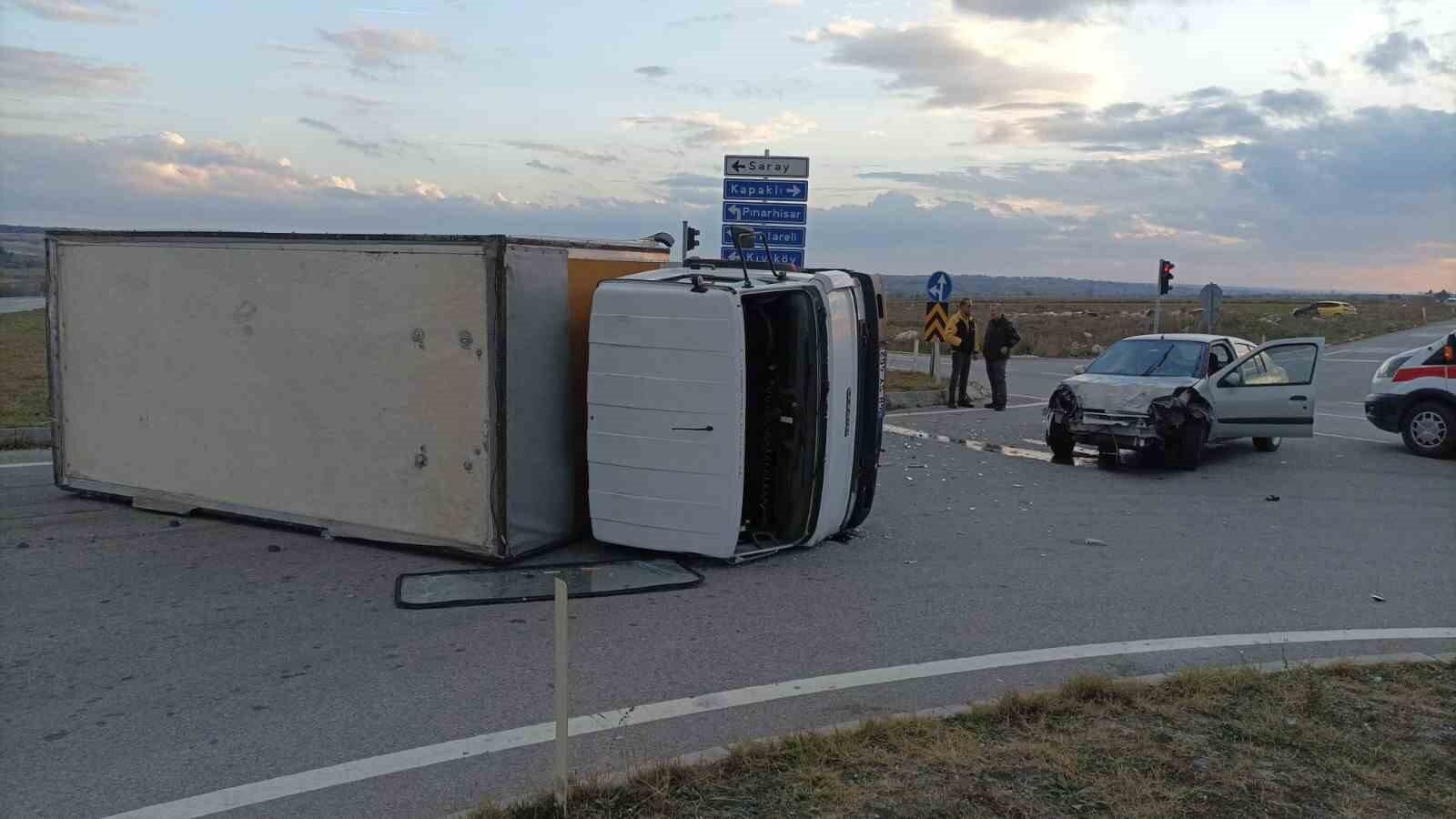 Tekirdağ’da Işık İhlali Sonucu Kaza, 1 Kişi Yaralandı